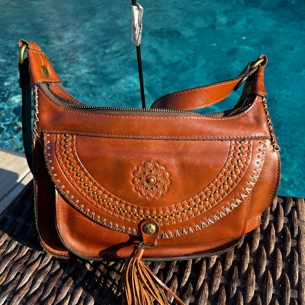 Patricia Nash Brown Leather Women Bag